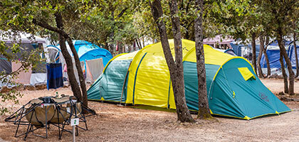 emplacements nus de camping