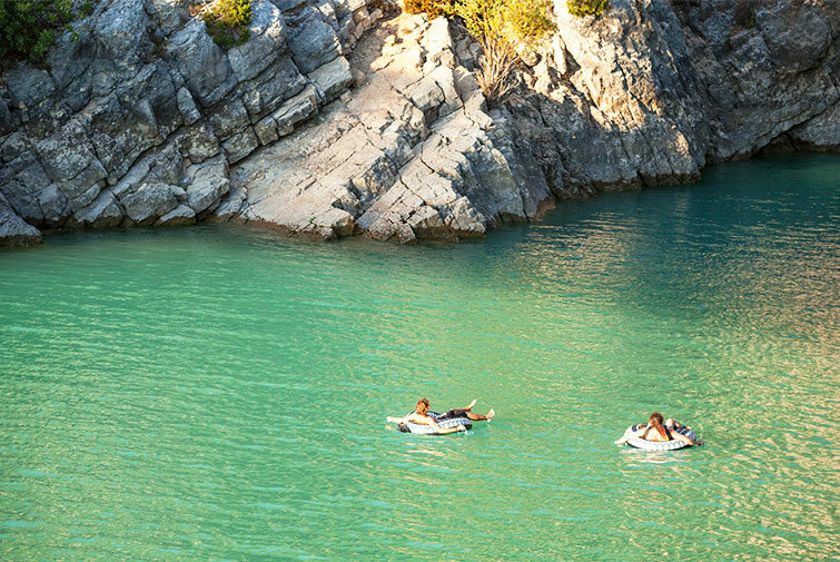 baignade dans le verdon